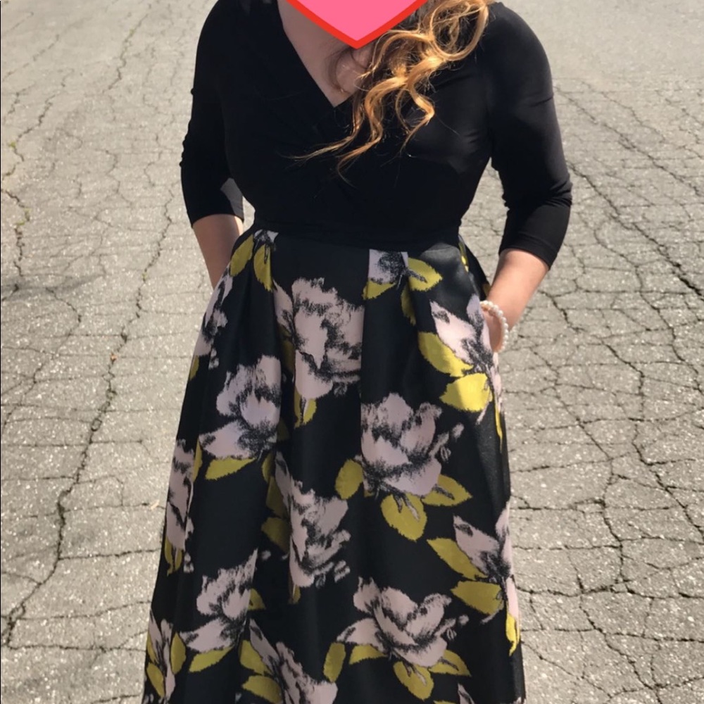 Modest floral dress . Eye catching